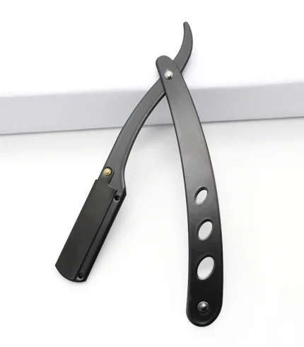 Web image: Vent‑Hole Black Straight Razor Holder 3 1